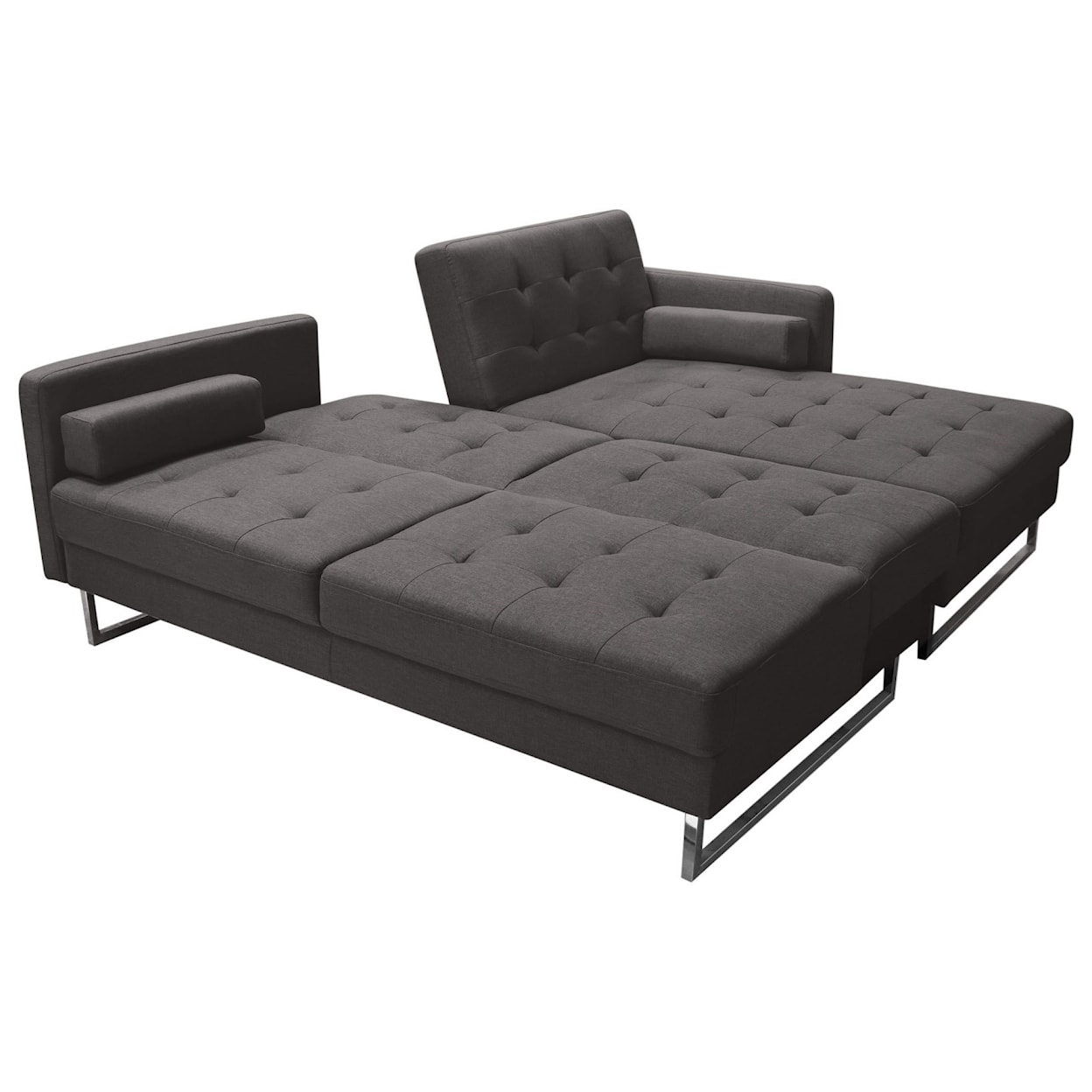 Diamond Sofa Furniture Opus Reversible Sleeper Sectional Grey