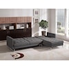 Diamond Sofa Furniture Opus Reversible Sleeper Sectional Grey