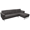 Diamond Sofa Furniture Opus Reversible Sleeper Sectional Grey