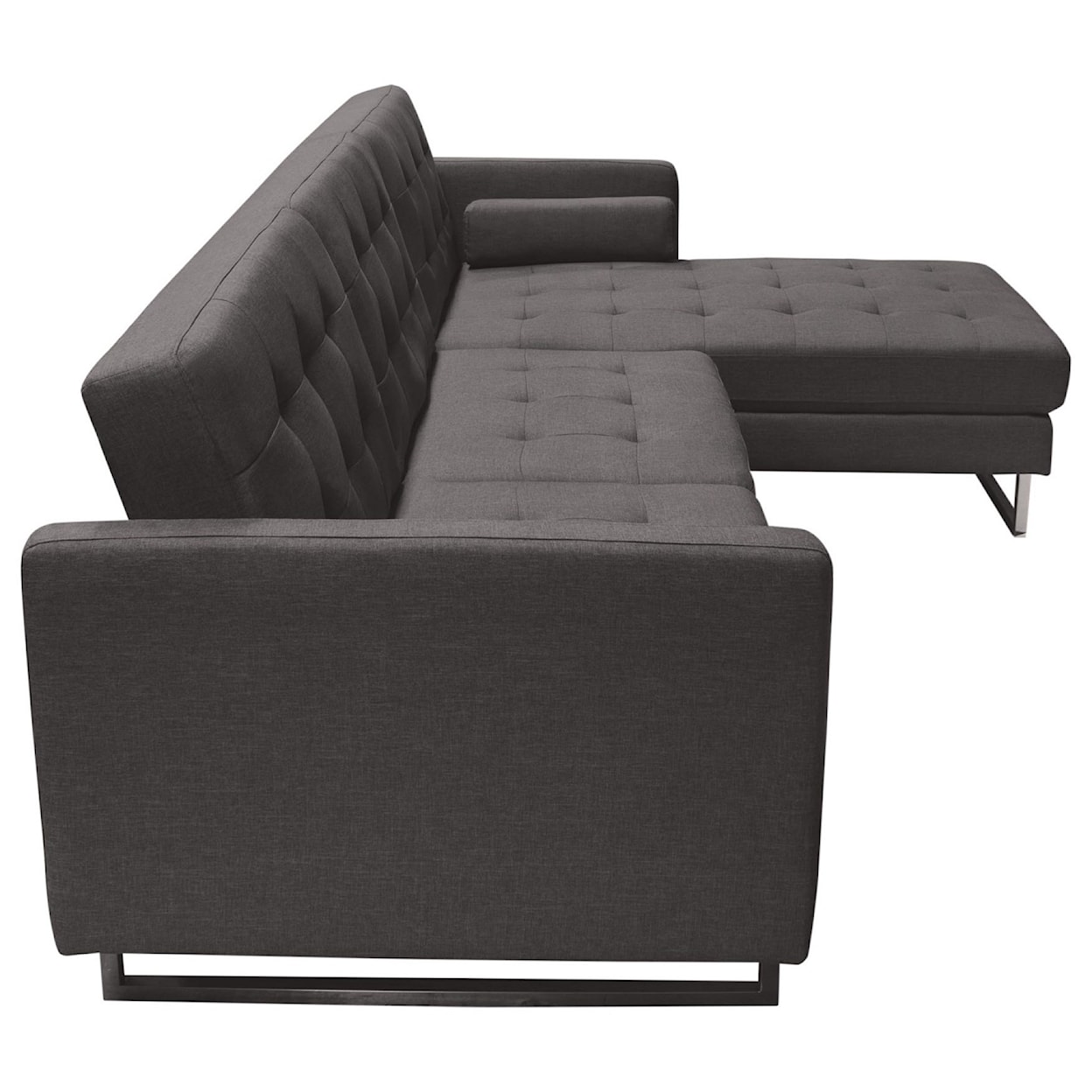 Diamond Sofa Furniture Opus Reversible Sleeper Sectional Grey