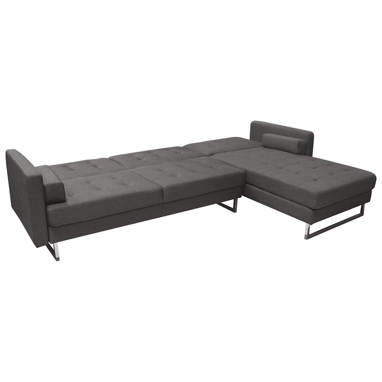 Diamond Sofa Furniture Opus Reversible Sleeper Sectional Grey