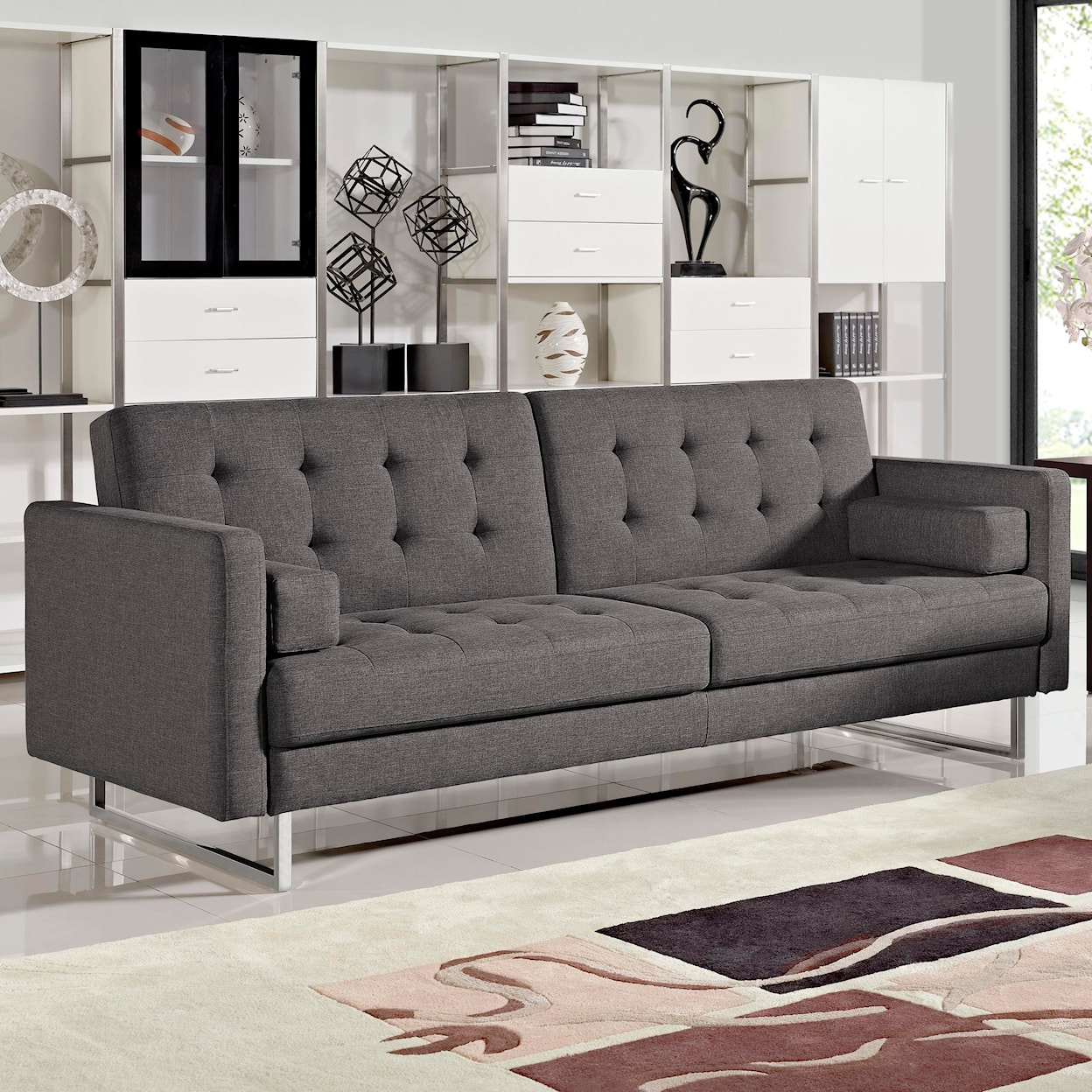 Diamond Sofa Furniture Opus Convertible Tufted Sofa