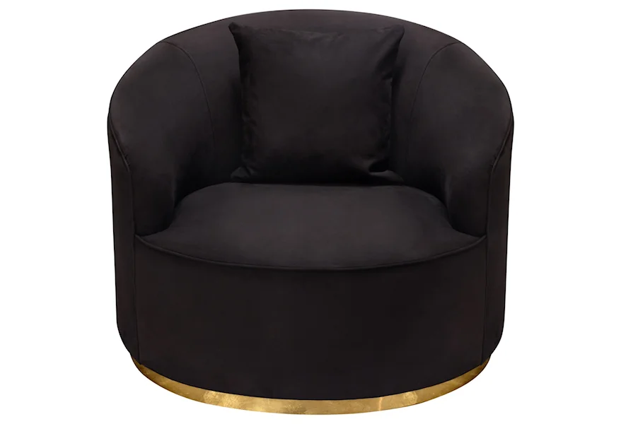 Raven Chair with Accent Trim by Diamond Sofa at Red Knot