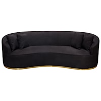 Contemporary Sofa with Metal Accent Trim
