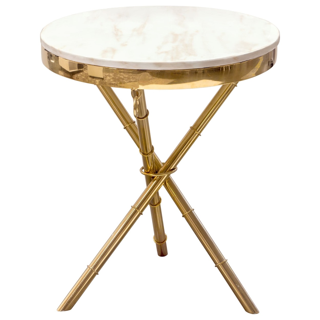 Diamond Sofa Furniture Reed Round Accent Table