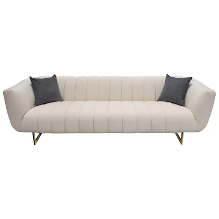 Glam Sofa with Channel Tufting