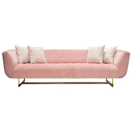 Glam Sofa with Channel Tufting