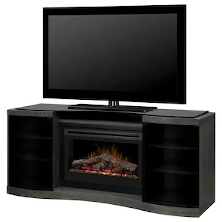 Media Console Cabinet with 33 Inch Electric Firebox