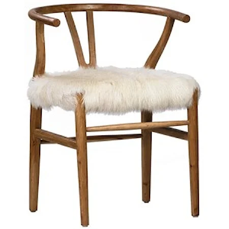 Accent Chair with Goat Skin Seat