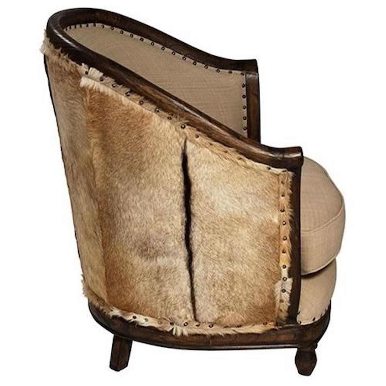 Dovetail Furniture Dakota DOV11522 Rustic Dakota Chair with Hair-on ...