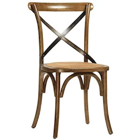 Portebello Dining Chair with Steel Cross Frame