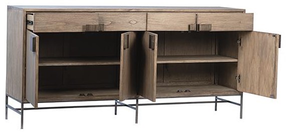 Dovetail Furniture Sideboards/Buffets DOV11624 Kearney 4 Drawer 4 Door