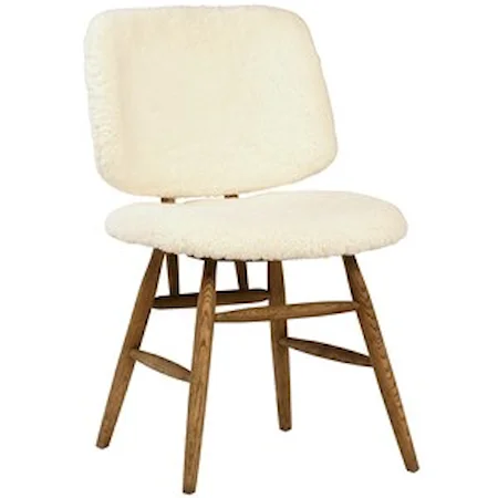 Volta Dining Chair with Faux Fur