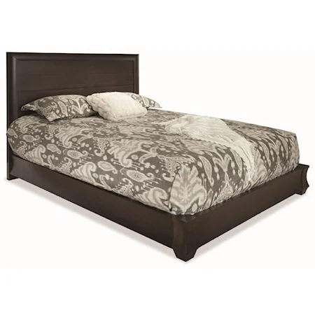 King Panel Bed with Concave Shaping