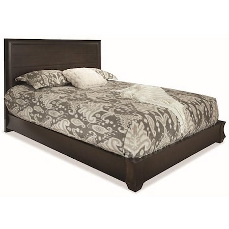 King Panel Bed with Concave Shaping
