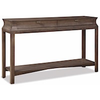 Transitional 2-Drawer Console Table with Lower Storage Shelf