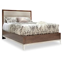 King Upholstered Bed with Stainless Steel Base