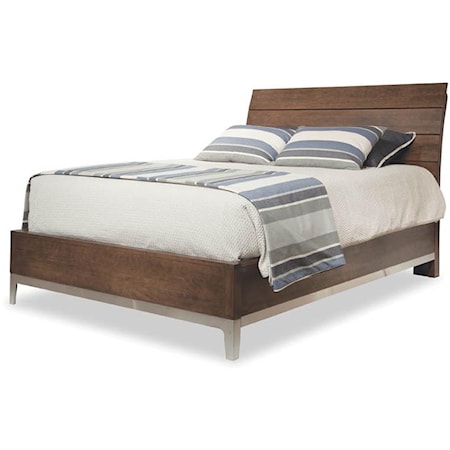 Contemporary Queen Plank Bed