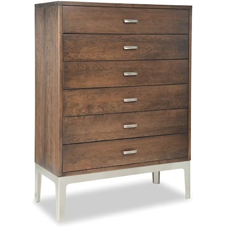 Solid Wood Chest with Stainless Steel Base