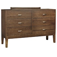 Solid Wood Dresser with 6 Soft Close Drawers