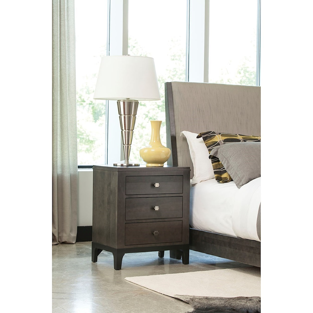 Durham Front Street 3-Drawer Nightstand