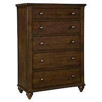 Casual 5-Drawer Chest with Soft-Close Drawers