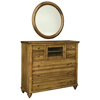 Casual Media Chest & Mirror set