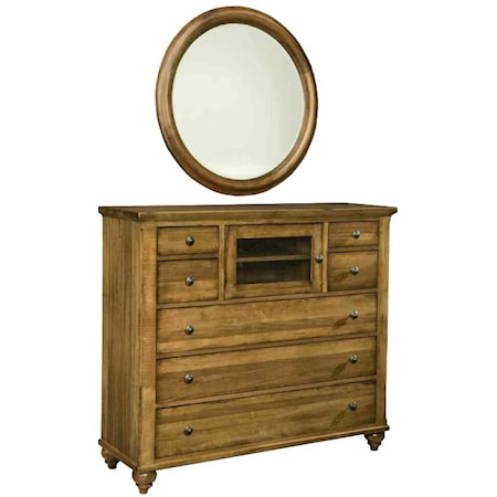 Media Chest and Mirror Set