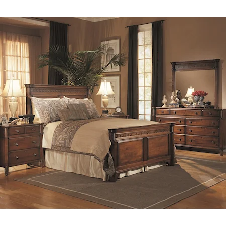 Traditional 4-Piece Queen Panel Bedroom Set