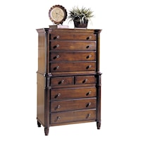 Traditional Chest on Chest with 9 Drawers