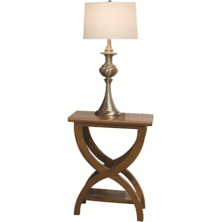 Transitional Chairside Table with Contemporary Urban Style