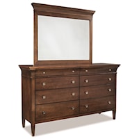 Dresser and Mirror Set with Soft Close Drawers