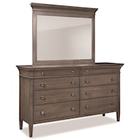 Dresser and Mirror Set with Soft Close Drawers