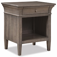 Transitional Nightstand with USB Ports