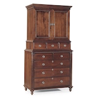 Traditional Door Deck & Junior Chest Armoire with Soft-Close Drawers