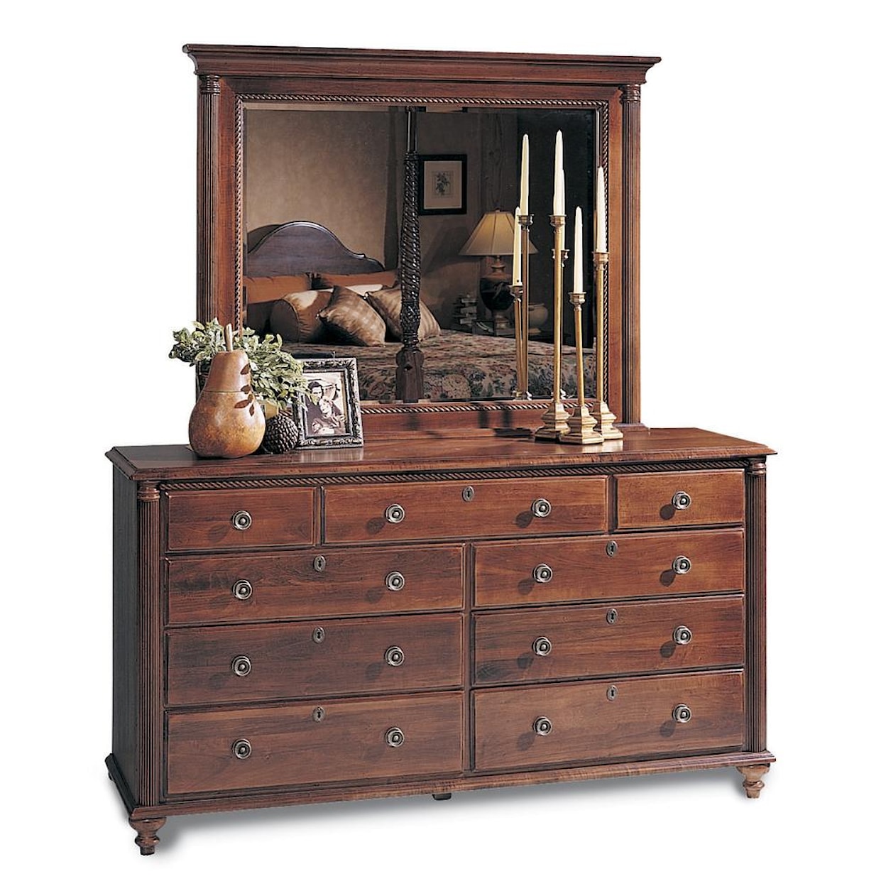 Durham Savile Row Triple Dresser & Mirror