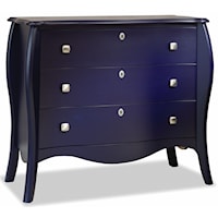 Transitional Serpentine Hall Console with 3-Drawers