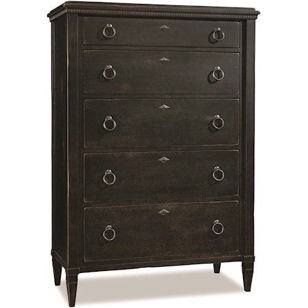 Transitional 5-Drawer Chest with Soft-Close Drawers