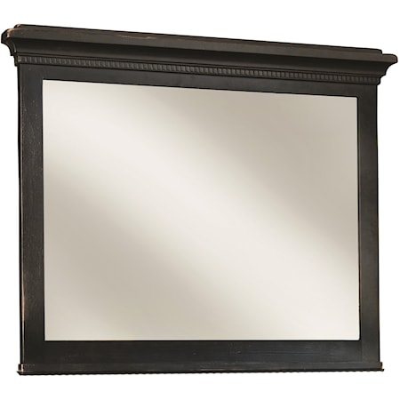 Traditional Landscape Mirror with Beveled Glass