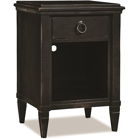 Traditional 1-Drawer Nightstand with Soft-Close Drawers