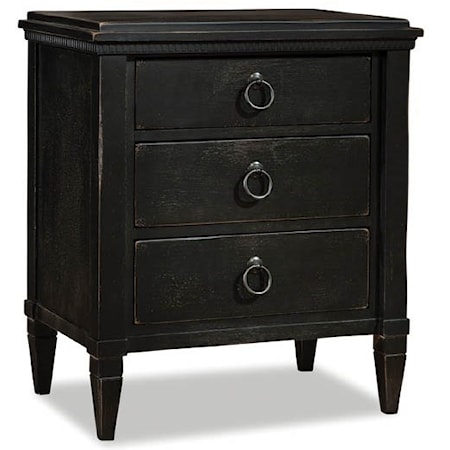 Traditional 3-Drawer Nightstand with Soft-Close Drawers