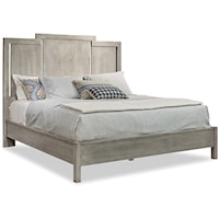 Transitional King Low Profile Panel Bed