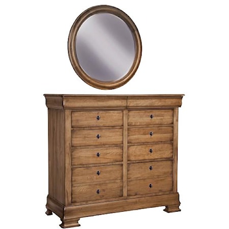 Dressing Chest and Wall Mirror