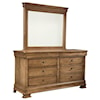 Durham Vineyard Creek Double Dresser and Landscape Mirror