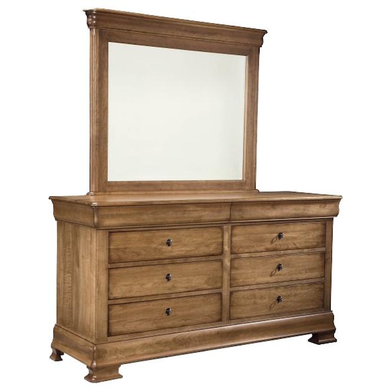 Durham Vineyard Creek Double Dresser and Landscape Mirror