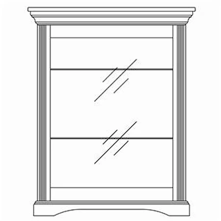 Curio Console Cabinet with Glass Side Doors
