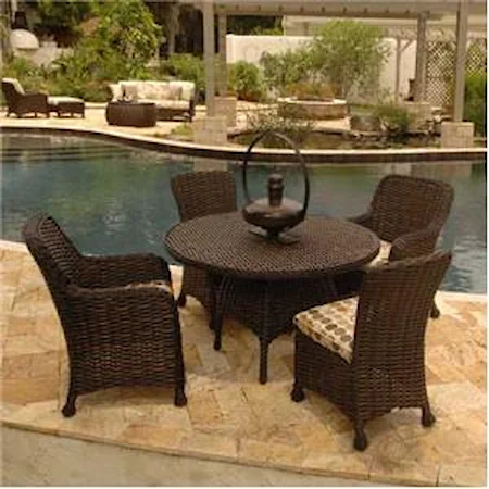 Dining Set with Round Table and 4 Chairs