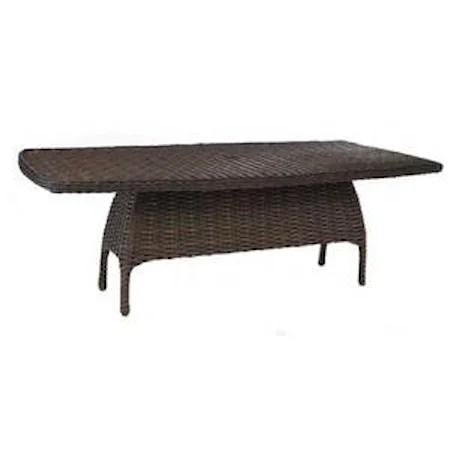 Rectangular Dining Table with Woven Top