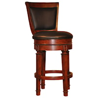 Swivel Barstool with Upholstered Seat and Back