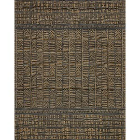 7'-9" x 9'-9" Ink / Camel Wool | Polyester Rug
